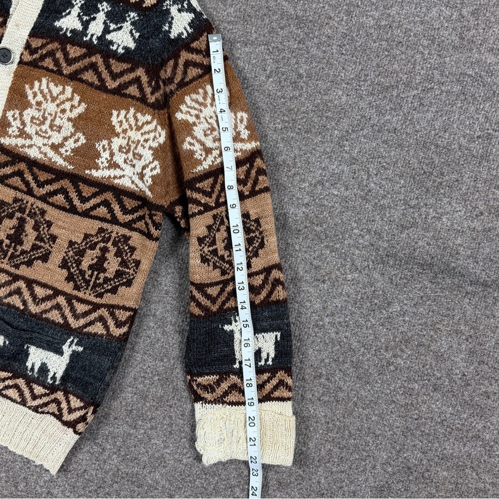 VTG Fotrama Alpaca Wool Cardigan Knit Sweater Women’s L/XL Western Native Retro - Picture 12 of 14
